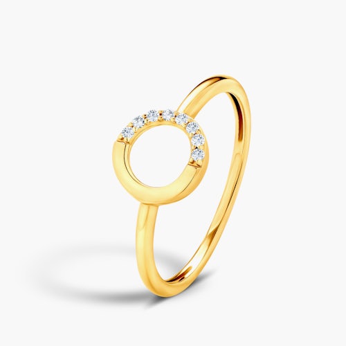 Pierścionek zaręczynowy SAVICKI: złoty, diamenty